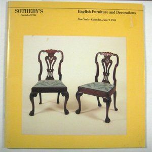 Sothebys Auction Catalog English Furniture Decorations 5196 William & Mary 1984